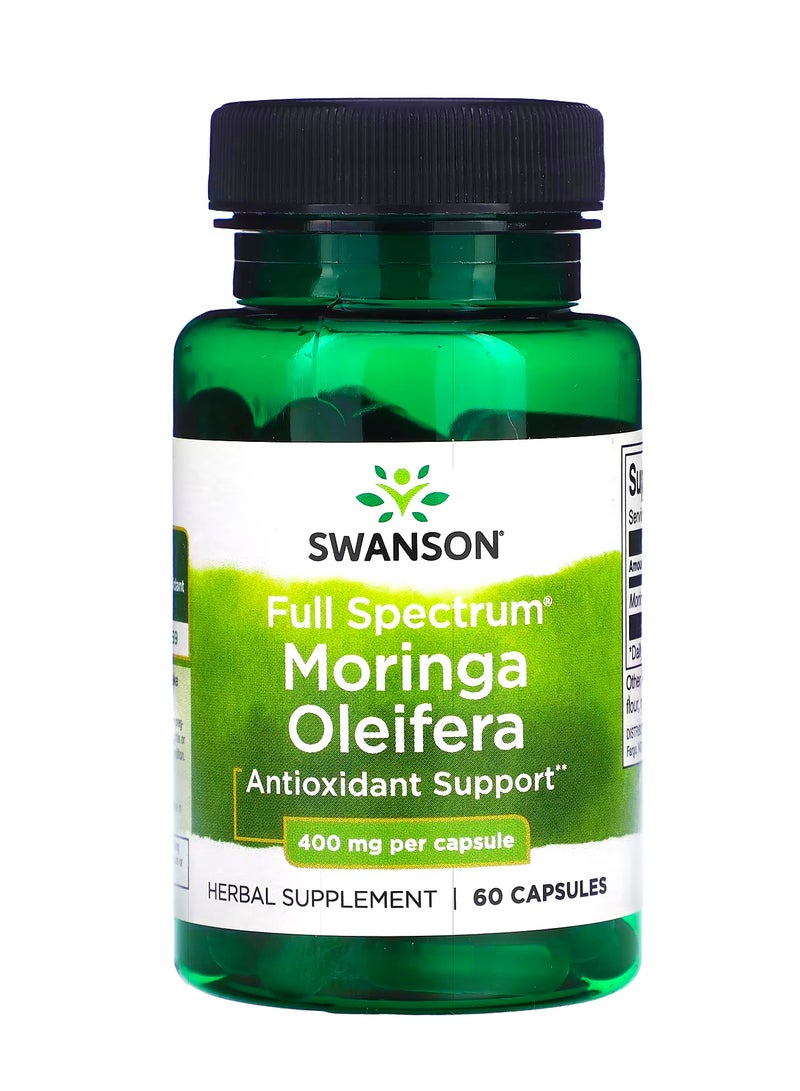 سوانسون أوليفيرا مورينجا كاملة الطيف ، 400 ملجم ، 60 كبسولة