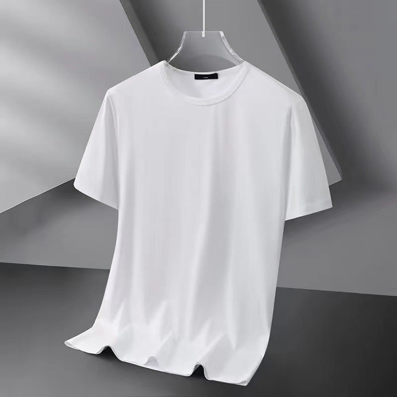 Men'S And Women'S Short-Sleeved T-Shirt Men'S Solid Color Plain Color Pure Black All White Simple T-Shirt Summer Pure White T-Shirt Top Clothes Half Sleeve - Image 2
