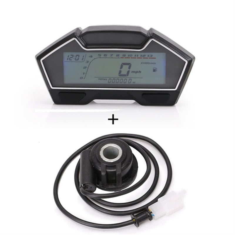 DEMULAX Universal LCD Motorcycle Speedometer and Odometer - Image 1