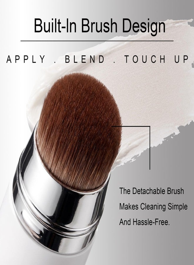 LINELLE Color Changing Foundation Stick V, Korean Makeup Cream Stick 3 In 1- White Foundation- Full Coverage Hydrating Concealer Balm, 2PCS Dual-Ended With Detachable Brush - Image 2