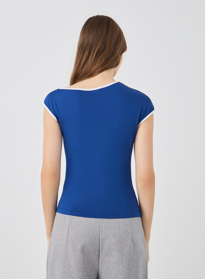 Styli Styli Solid Contrast Trim Regular Fit T-Shirts - Image 4