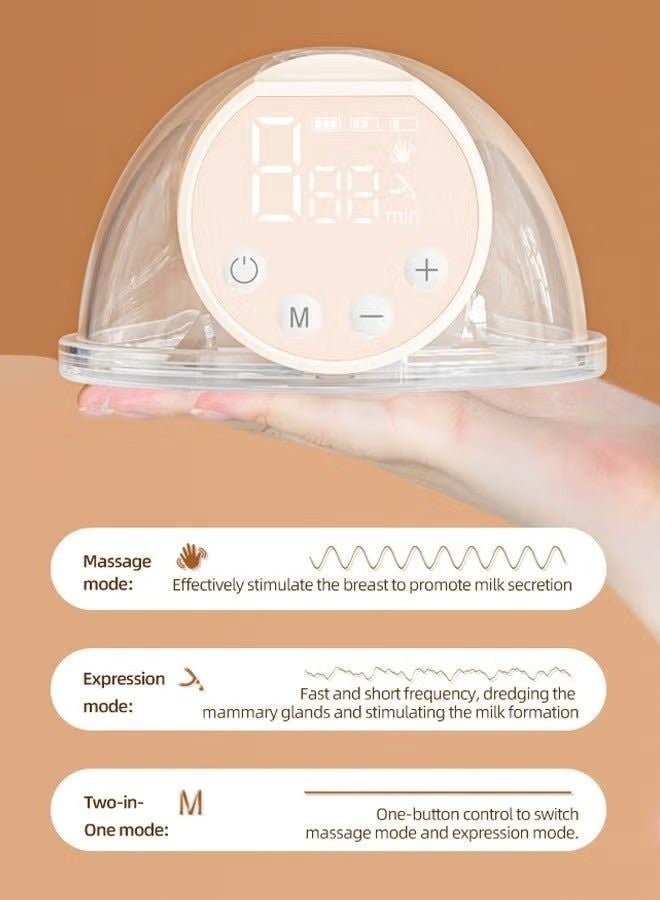 Gonice 1Pcs Hands-Free Wearable Breast Pump Double Electric with Vibration Massage Modes, PPSU BPA-Free Material & 210ml Large Capacity - Image 3