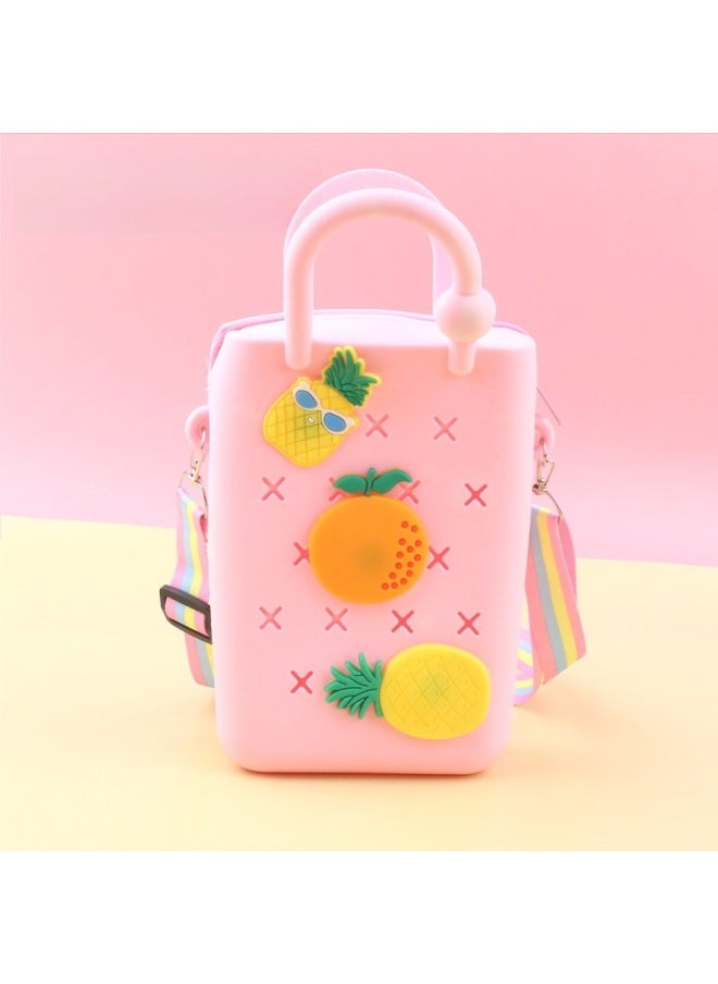 Loquat DIY Hole Bag Cute Accessories Summer Beach Vacation Handbag Colorful Hole Bag DIY Beach Bag Jelly Bag-Colors:83-zipper  - Image 1