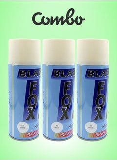 Black Fox Black Fox Superior Coverage Spray Paint For Automotive Perfection White Color 3 pcs  - Image 1