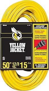 Yellow Jacket 2737 SJTW Locking Extension Cord; 12/3; 50 Ft; Feet - Image 1