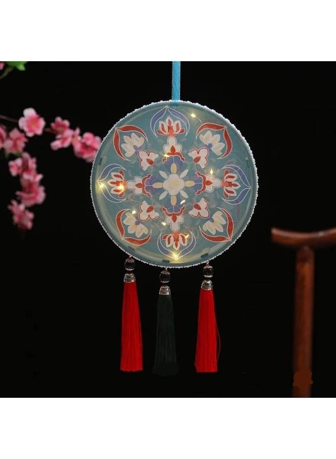 2 Pcs Flower Letter Printed Round Diwali Lantern Wedding Birthday Party Bedroom Palace Home Decoration