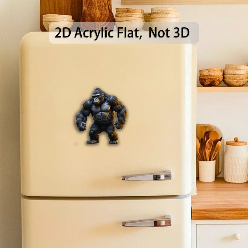 Retro 8 Bit Gorilla Magnet Pixel Art Collectible Figure Acrylic Rubber Strong Fridge Decor - Image 5