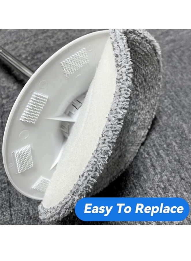 Nakhl 10pcs Universal Mop Refill Pad For Spin Mop and Bucket ,Microfiber Round Microfiber Refills for Swiffer, Washable and Reusable,Suitable for All Floors Cleaning - Image 2