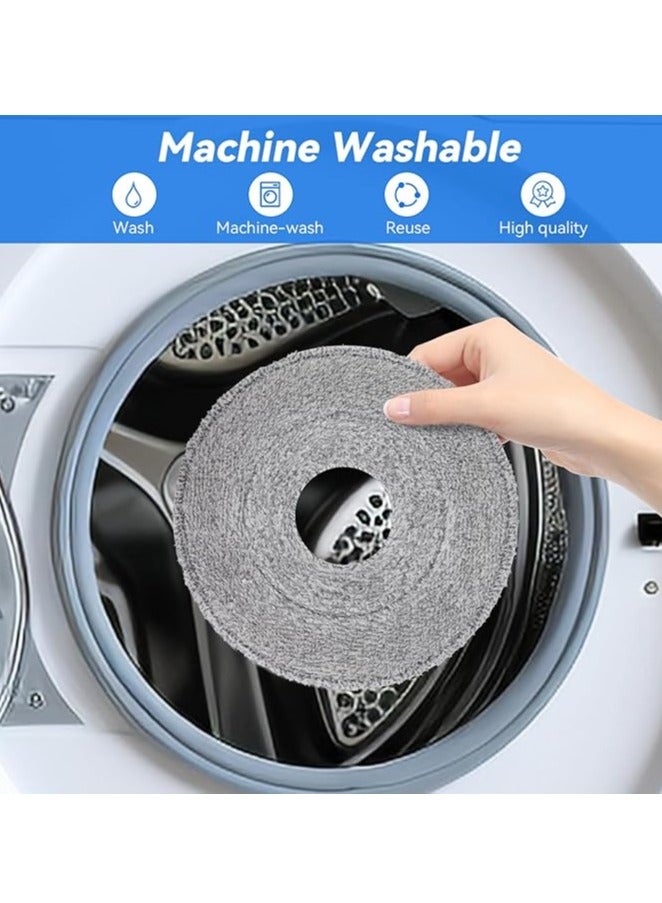 Nakhl 10pcs Universal Mop Refill Pad For Spin Mop and Bucket ,Microfiber Round Microfiber Refills for Swiffer, Washable and Reusable,Suitable for All Floors Cleaning - Image 4