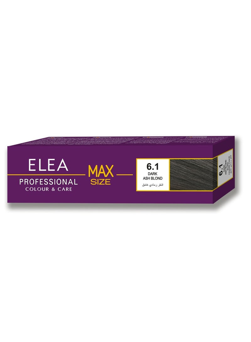 ELEA Professional Colour & Care MAX SIZE Permanent Hair Color Cream - 6.1 Dark Ash Blond, 100 ml - Image 2