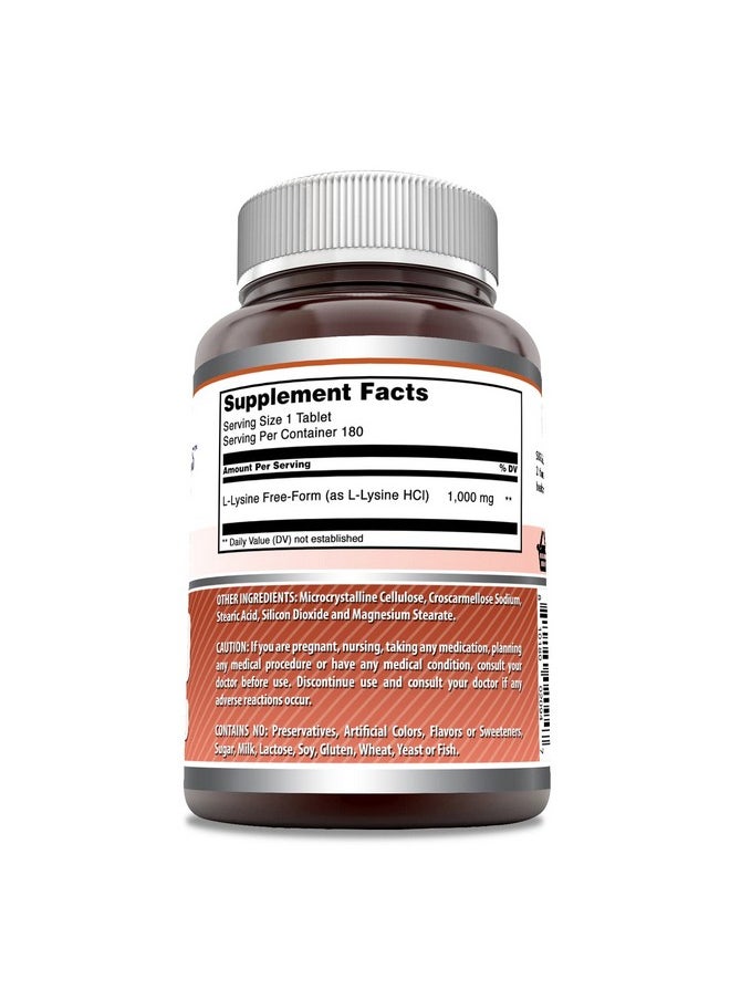 Amazing Formulas L-Lysine 1000mg Amino Acid Vitamin Supplement 180 Tablets | Non-GMO | Gluten Free | Made in USA - pzsku/Z91257B83557197EC9BDCZ/45/_/1740202874/0aa513d8-e73b-42cd-ab36-53beab6bf321