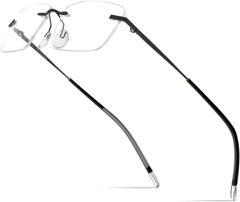 FONEX Titanium Glasses Frame,Rimless Frameless Optical Eyewear Eyeglasses for Men and Women F85634 - Image 1