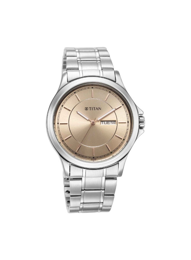 TITAN ساعة كوارتز أنالوج مع اليوم والتاريخ بمينا من الذهب الوردي للرجال
1870SM03 - Image 2