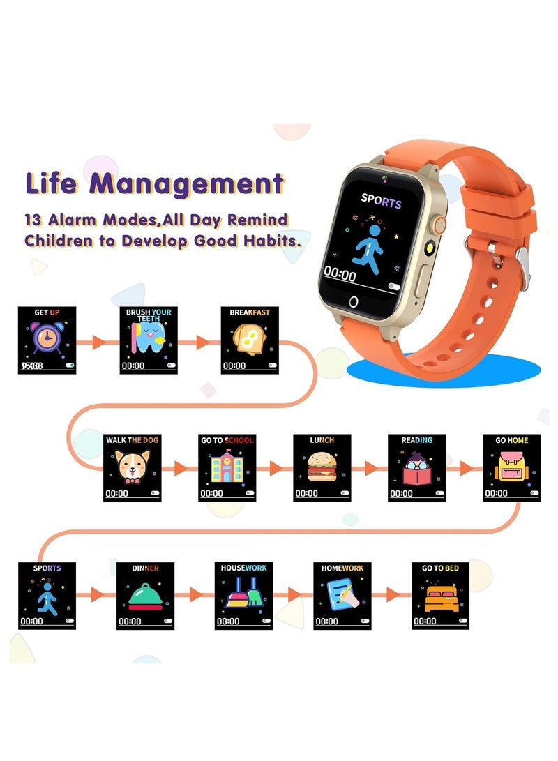 Watch for 4-12 Year-old Kids, Comes with Video, Camera, Music Player Functions and 26 Games (Orange) - Image 4