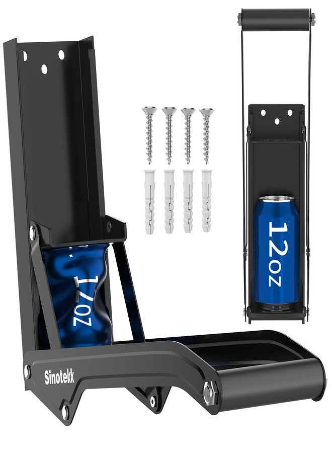 Sinotekk 16 oz Can Crusher Wall Mounted | Heavy-Duty Thickened Steel | with Built-in Bottle Opener & Non-Slip Handle | Flattened Aluminum Can in Seconds | Space-Saving Recycling Tool for Home & Garage - Image 1