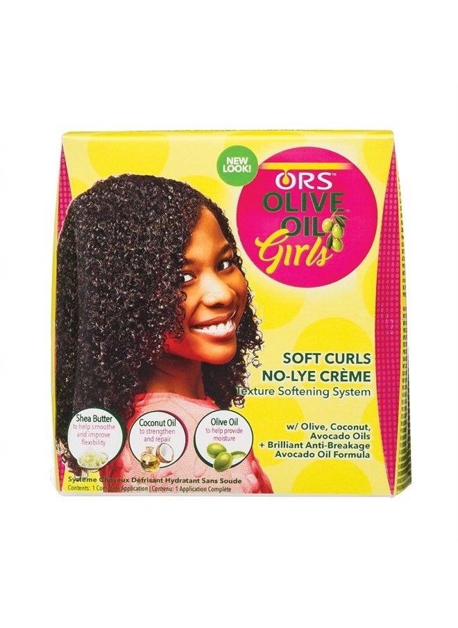 ORS Ors Olive Oil Girls Soft Curls No-lye Creme Texture Softening System Kit, 1 Ea, 1count  - Image 1