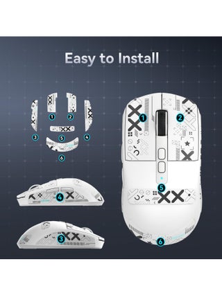 X6 ماوس ألعاب لاسلكي خفيف الوزن مع 3 أوضاع سلكية 2.4G BT5.2 حتى 26K DPI RGB تعمل باللمس قاعدة شحن مغناطيسية - view 2
