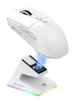 Attack Shark X6 Lightweight Wireless Gaming Mouse with 3 Mode Wired 2.4G BT5.2 Up to 26K DPI RGB Touch Magnetic Charging Base  - Image 1