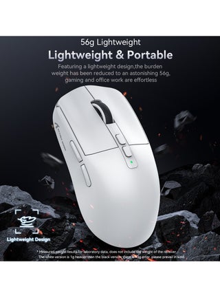 X6 ماوس ألعاب لاسلكي خفيف الوزن مع 3 أوضاع سلكية 2.4G BT5.2 حتى 26K DPI RGB تعمل باللمس قاعدة شحن مغناطيسية - view 5
