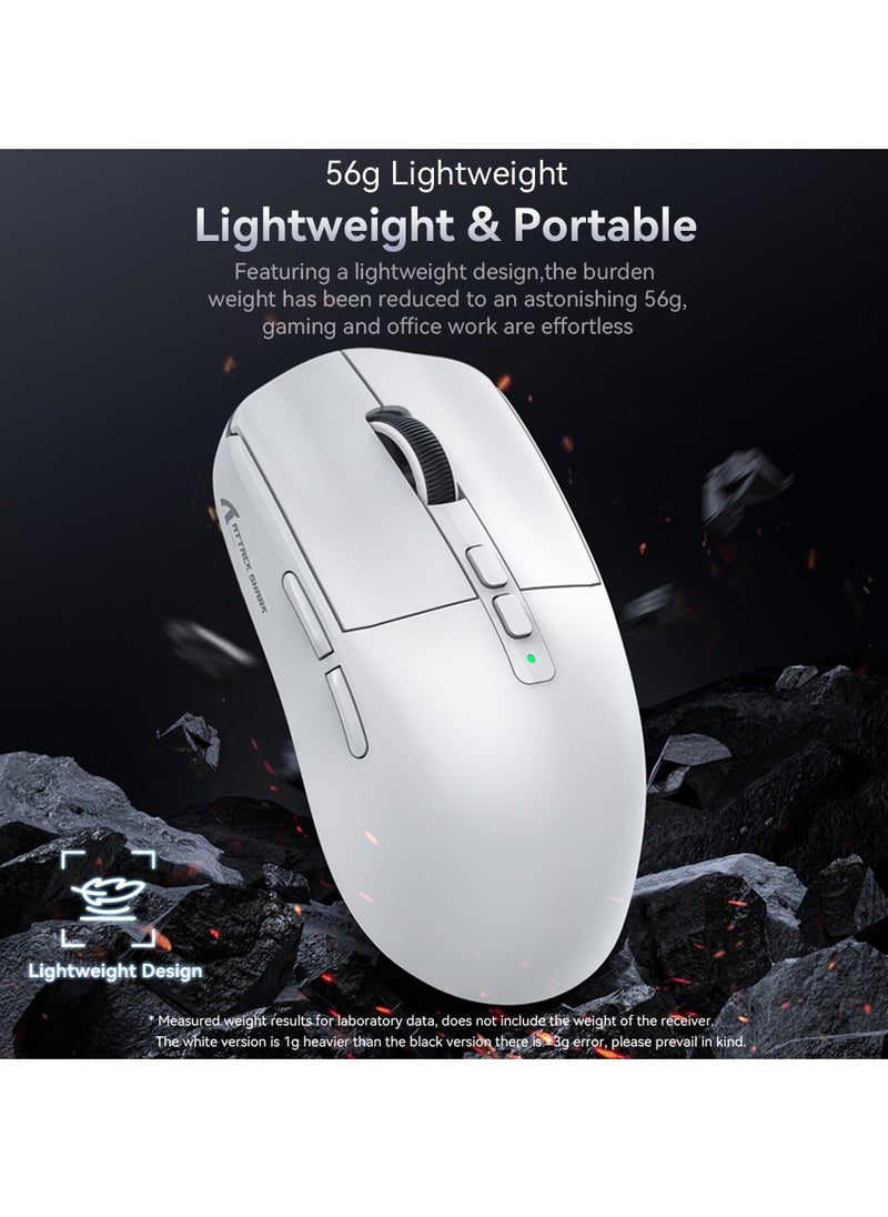 هجوم القرش - X6 ماوس ألعاب لاسلكي خفيف الوزن مع 3 أوضاع سلكية 2.4G BT5.2 حتى 26K DPI RGB تعمل باللمس قاعدة شحن مغناطيسية - Image 1