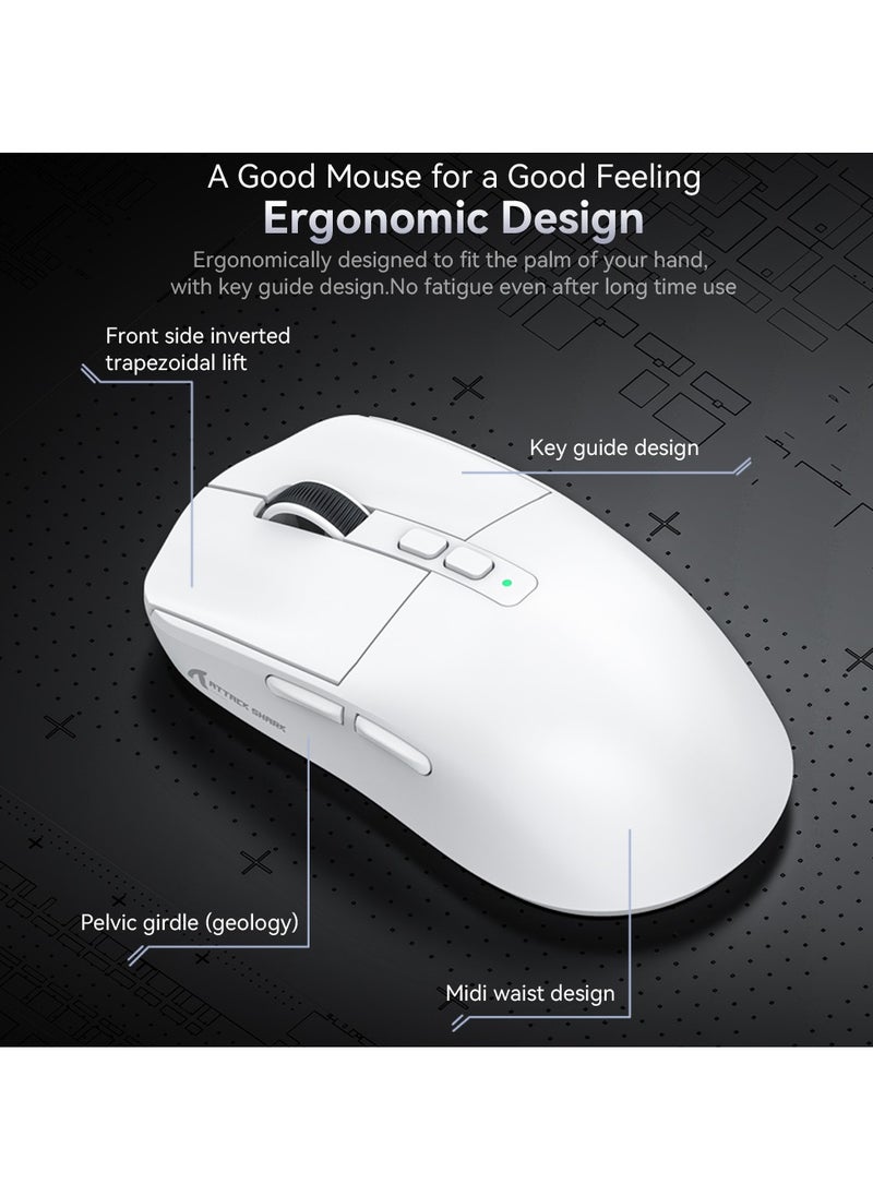 هجوم القرش - X6 ماوس ألعاب لاسلكي خفيف الوزن مع 3 أوضاع سلكية 2.4G BT5.2 حتى 26K DPI RGB تعمل باللمس قاعدة شحن مغناطيسية - Image 1
