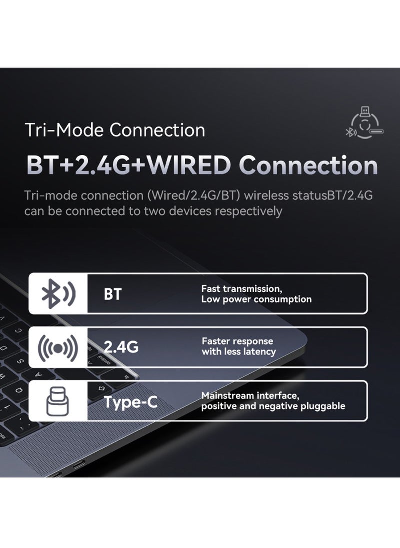 هجوم القرش - X6 ماوس ألعاب لاسلكي خفيف الوزن مع 3 أوضاع سلكية 2.4G BT5.2 حتى 26K DPI RGB تعمل باللمس قاعدة شحن مغناطيسية - Image 1