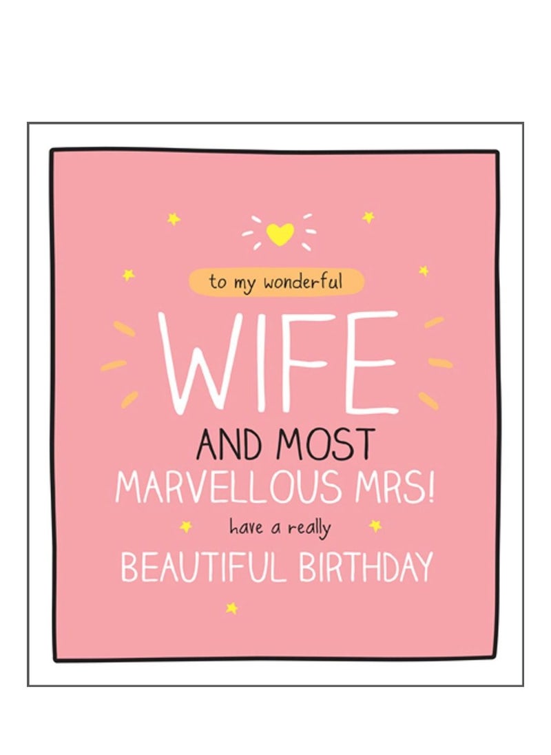 Pigment - Happy Birthday Wife Greeting Card - Image 1