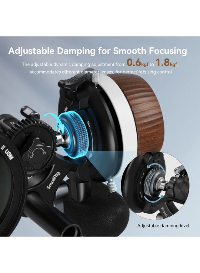 SmallRig F60 Follow Focus for DSLR and Mirrorless Camera Lenses, with Non-Damping Design & Forward/Reverse Switch & A/B Stops, Included Lens Gear, Gear Ring, 15mm Rod & Rod Clamp - 3850 - Image 3