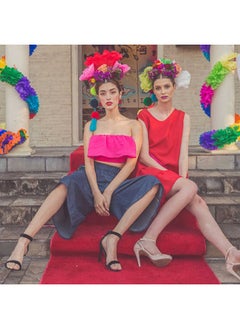 YAHPERN Cinco De Mayo Earrings For Women Colorful Beaded Fiesta Pinata Drop Dangle Earrings Statement Party Earrings Mexican Holiday Gift (Style2)  - Image 3