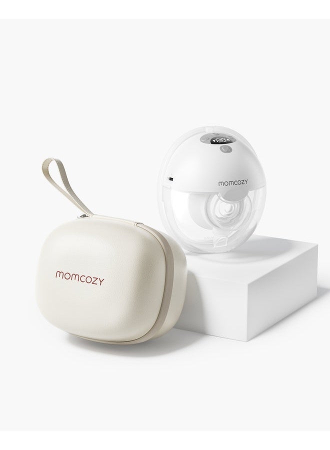 مام كوزي Momcozy M5 شفاطة حليب قابلة للارتداء كل شيء في واحد بدون يدين لاسلكية أحادية بزاوية طبيعية كالرضاعة 9 مستويات هادئة للغاية الأخف وزناً مع حقيبة حماية صلبة - اشفطي كأن طفلك بين يديك - Image 1