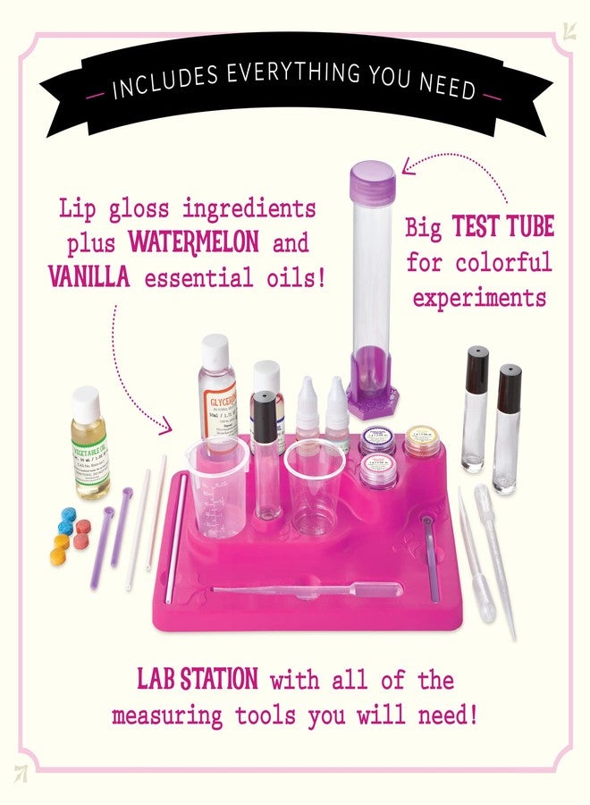 MindWare Science Academy Lava Lip Gloss Lab - 33 Piece Lip Gloss Making Kit - Make 3 DIY Lip Glosses - Image 3