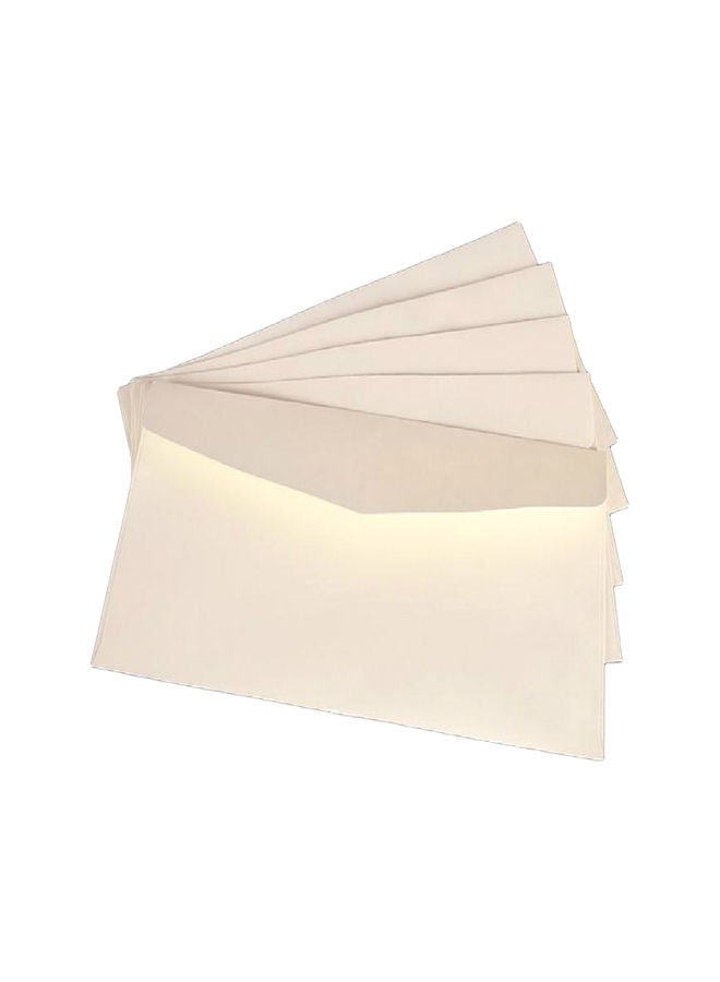 NIBEMINENT 5-Piece Kraft Paper Envelope Message Card Set White