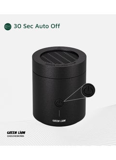 GREEN LION Dune Bakhour Incense Burner with Rotatable Lid & Easy Twist-Lock / Portable Bukhour / Luxury Scent / Strong Fragrance / 30 sec Auto Off / Included Tweezer - Black  - Image 5