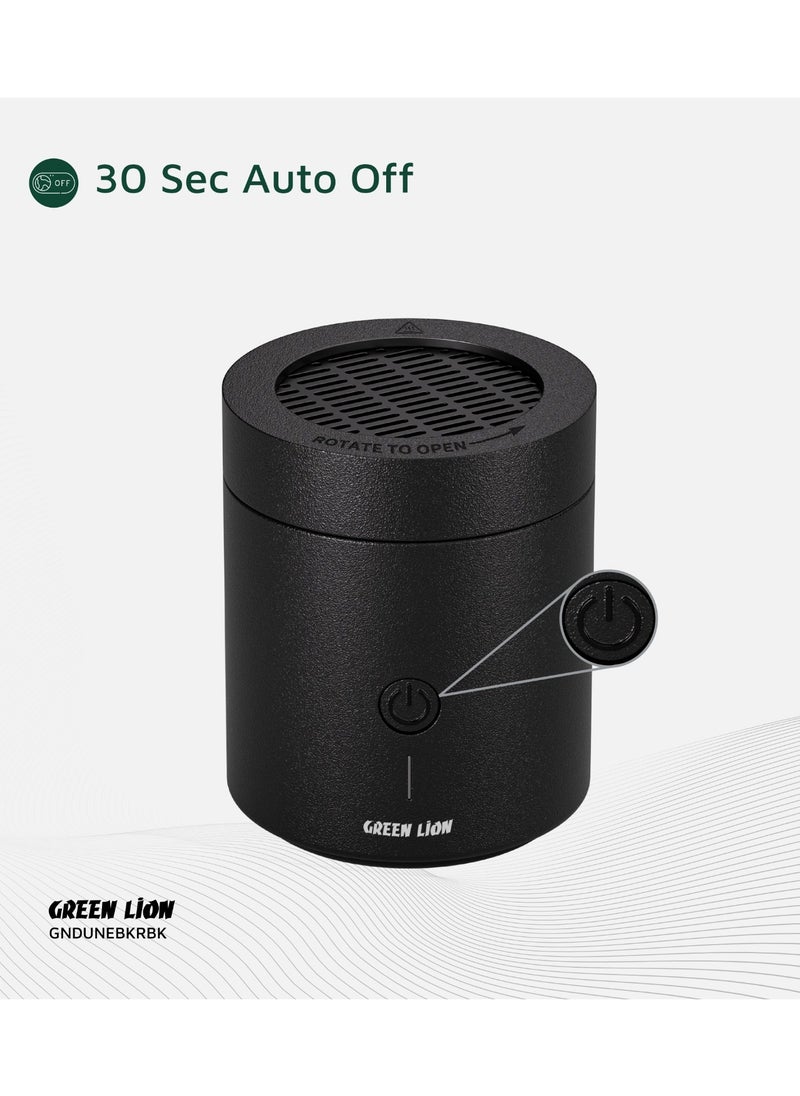GREEN LION Dune Bakhour Incense Burner with Rotatable Lid & Easy Twist-Lock / Portable Bukhour / Luxury Scent Oud/ Strong Fragrance / Bakhoor / Included Tweezer - Black  - Image 5