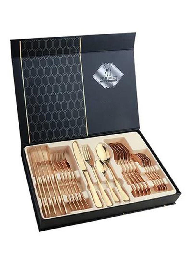 Rock Pow 24-Piece Western Style Eco-Friendly Dishwasher Safe Stainless Steel Cutlery Set - Image 1