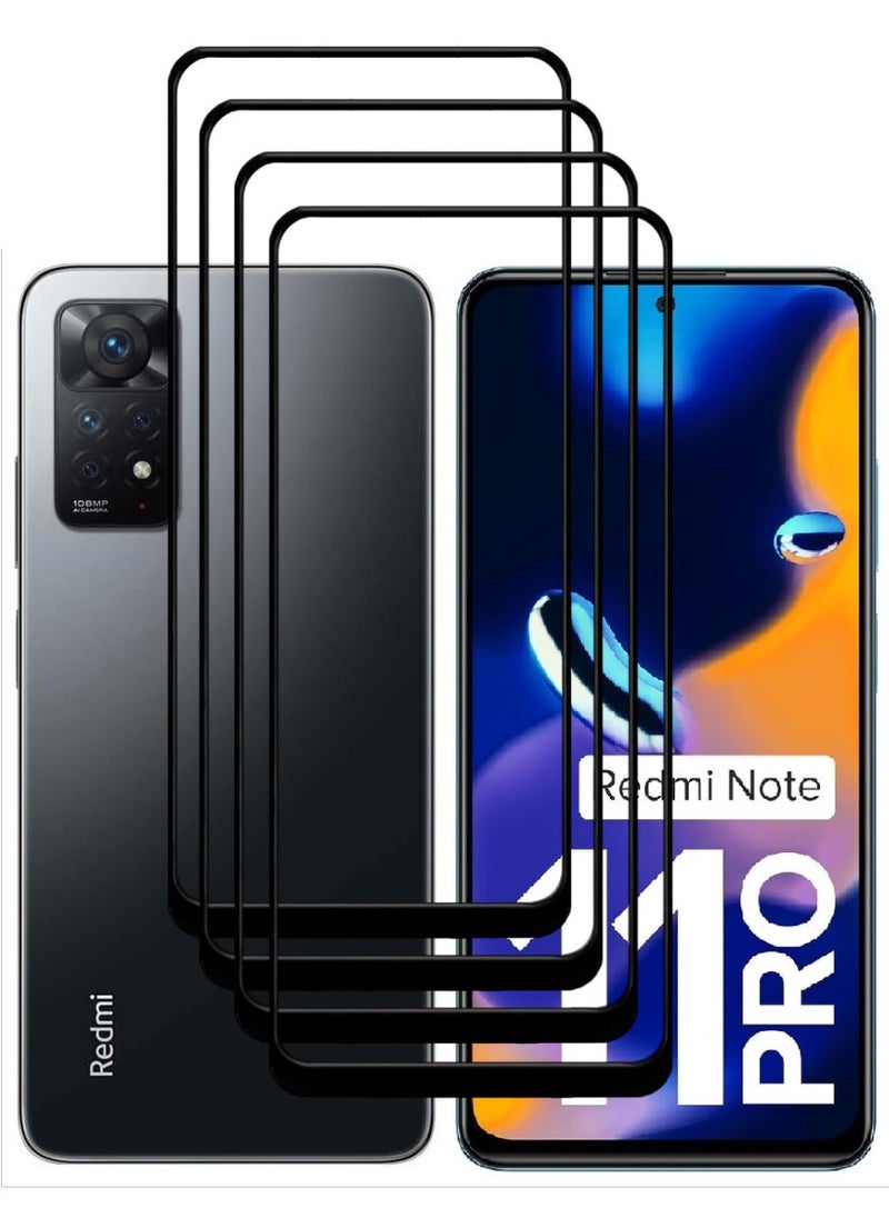 ACLIX 4 Pieces Antistatic ESD Dustproof Premium Quality High Definition Tempered Glass Screen Protector Designed For Xiaomi Redmi Note 11 Pro - Image 1
