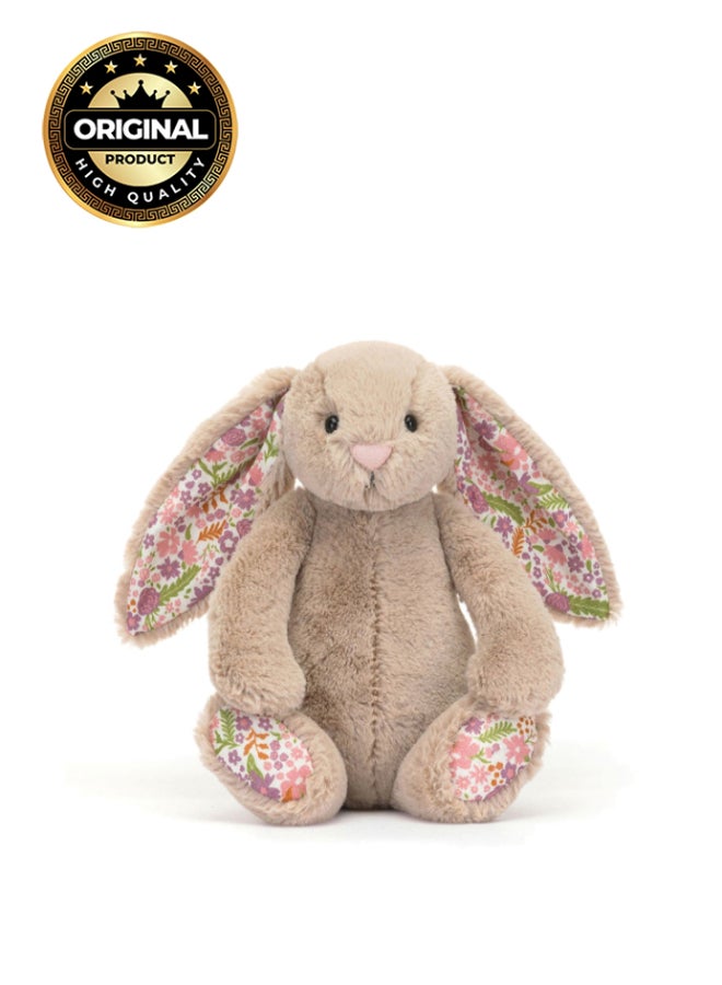 Jellycat Blossom Beige Bunny 'Petal' Plush – Soft Stuffed Toy with Cordy Legs, Cute Valentine’s Gift for Kids & Adults, Collectible Jellycat, 23 cm - Image 1