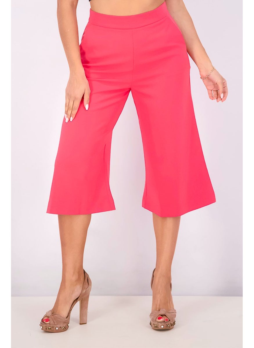 French Connection Women Whisper Ruth Side Zipper Pull,On Plain Crop Pants, Azalea  - Image 1