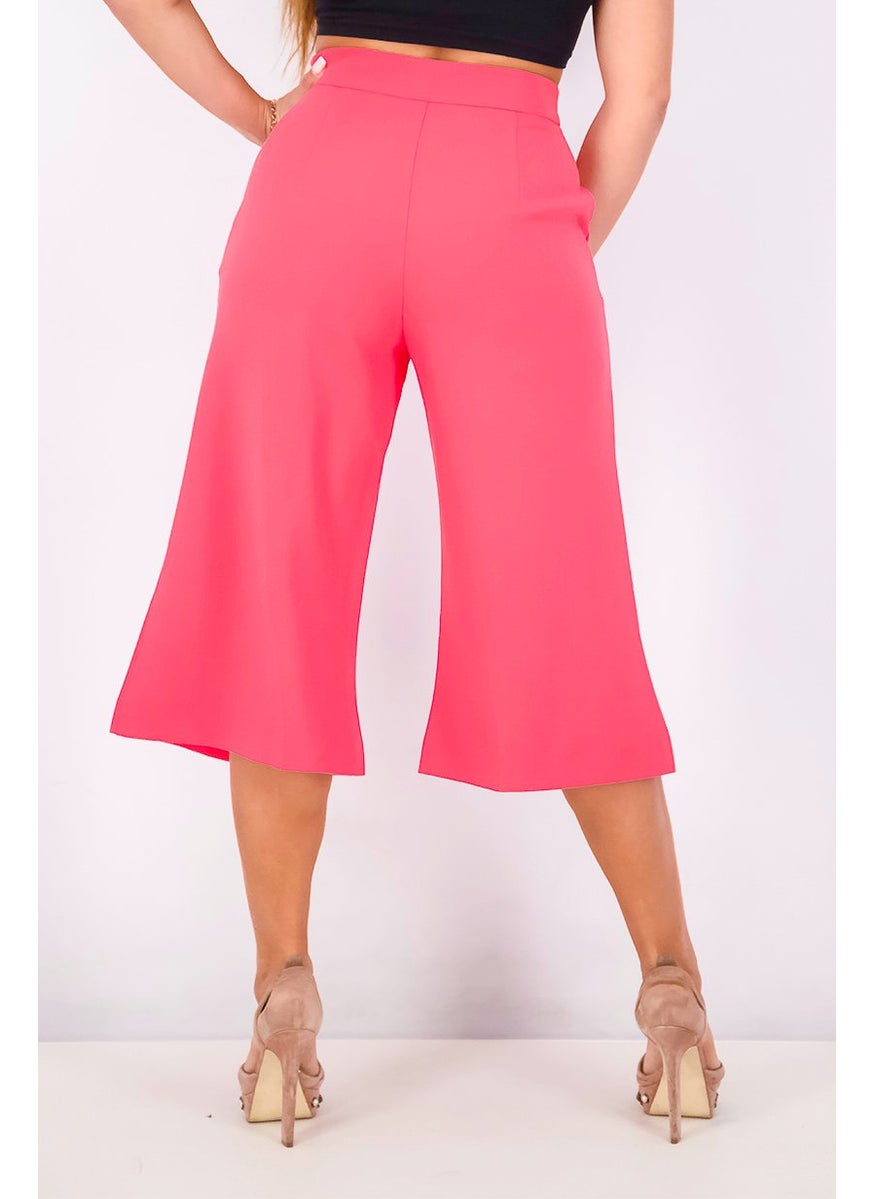 French Connection Women Whisper Ruth Side Zipper Pull,On Plain Crop Pants, Azalea  - Image 3