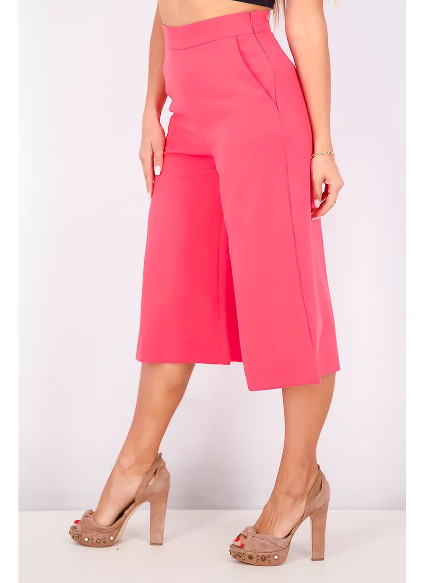 French Connection Women Whisper Ruth Side Zipper Pull,On Plain Crop Pants, Azalea  - Image 2