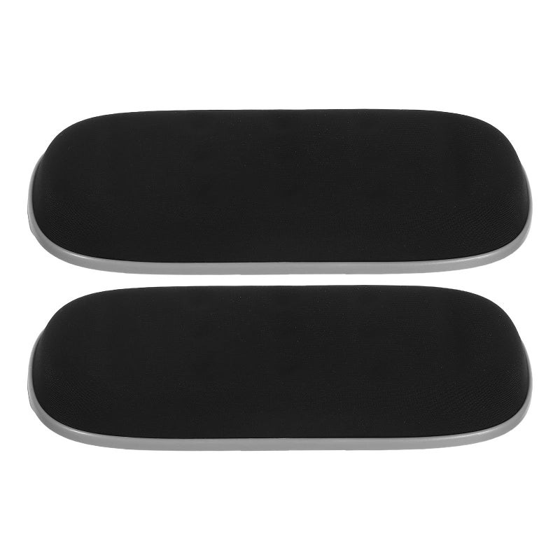 Homoyoyo Memory Foam Desk Arm Rest Pad Non Slip Ergonomic Elbow Support Cushion Black 2 Pcs - Image 2