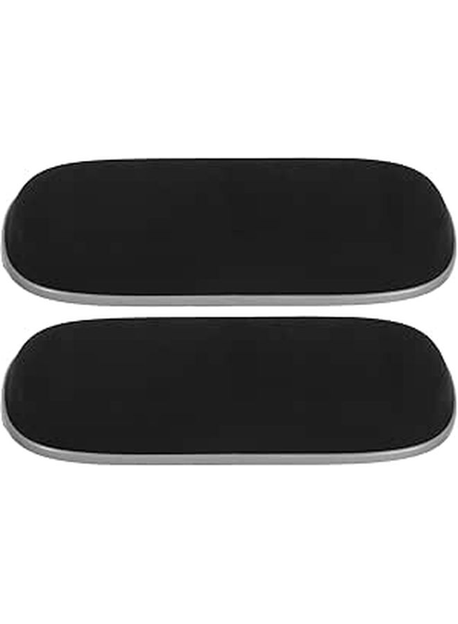 Homoyoyo Memory Foam Desk Arm Rest Pad Non Slip Ergonomic Elbow Support Cushion Black 2 Pcs - Image 1