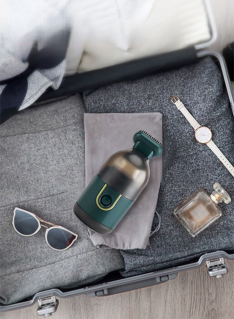 Desktop Vacuum Cleaner Handheld Mini Keyboard Vacuum USB Rechargeable Cordless Vacuum Cleaner Travel Portable Clear Machine for Cleaning Dust Crumbs Computer Cars Sweeper(Green) - Image 5