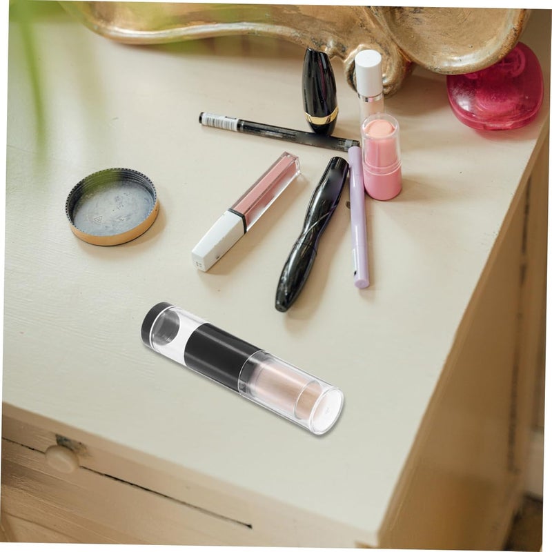 Outanaya 3pcs Refillable Powder Foundation Brush Set with Pressure Dispensing Bottle, Portable Soft Fiber Makeup Brushes for Loose Powder and Contour, Travel Size Face Blush Applicator - Image 5