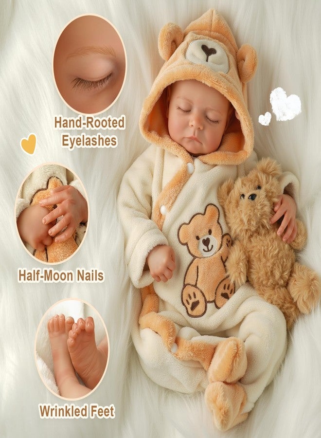 BABESIDE Reborn Baby Dolls, 20 Inches Soft Vinyl Body Sleeping Realistic Baby Doll Boy, Lifelike Newborn Real Life Baby Doll with Toy Accessories Gift for Kids Age 3+ - Image 2