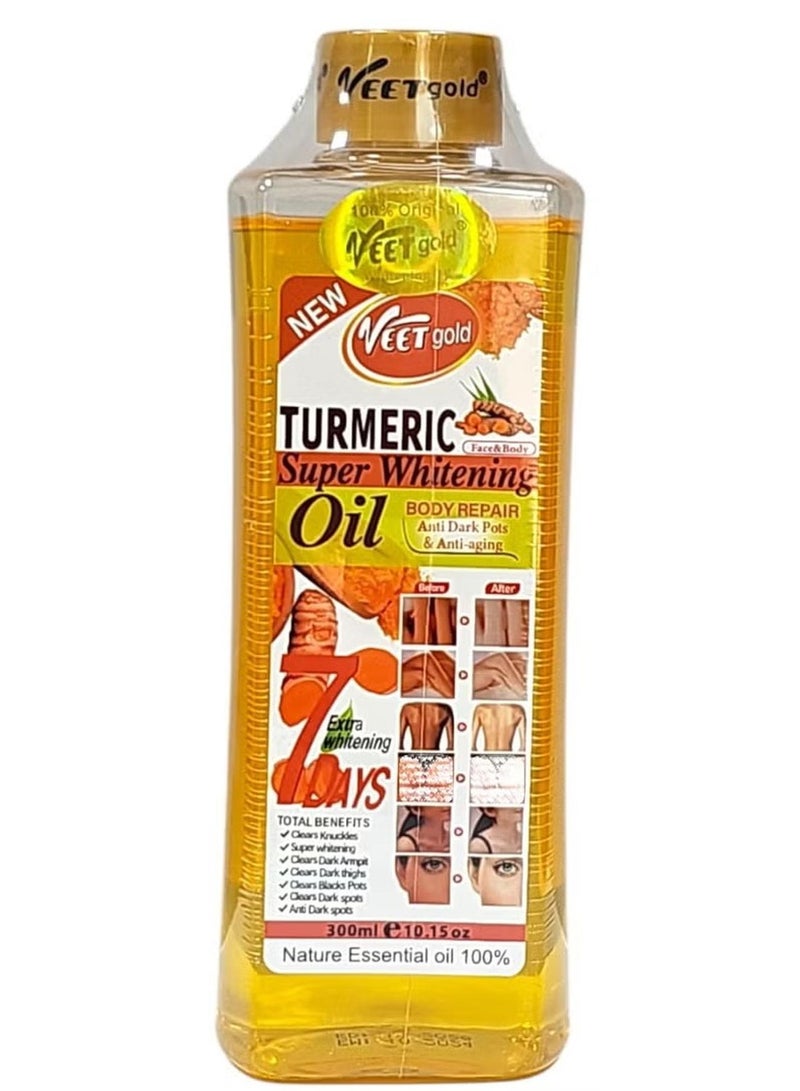 Veet gold Turmeric Super Whitening Body Repair Oil, 300ml