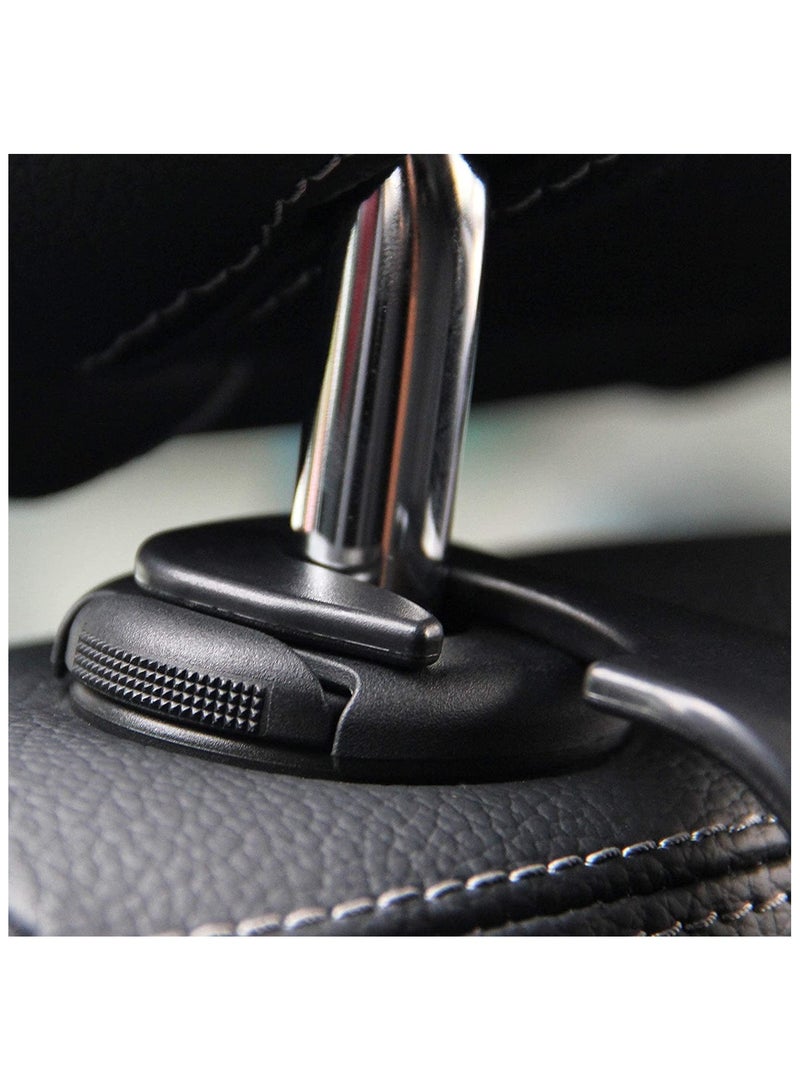 بريجووي خطاف مسند رأس مسند رأس مقعد السيارة، 4 عبوات خطاف حامل مسند رأس تخزين عالمي للسيارة لحامل مسند رأس السيارة يستخدم لتعليق زجاجات المياه وأكياس التسوق وأكياس القمامة في السيارة - Image 4