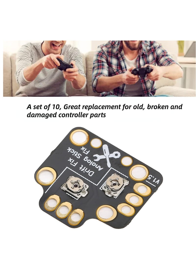 Excefore 10pcs Gamepad Analog Stick Drift Fix Mod, Universal 3D Analog Joystick Drift Fix Mod, Black Easy Using Gamepad Joystick Drift Repair Board, for Game Controllers  - Image 3