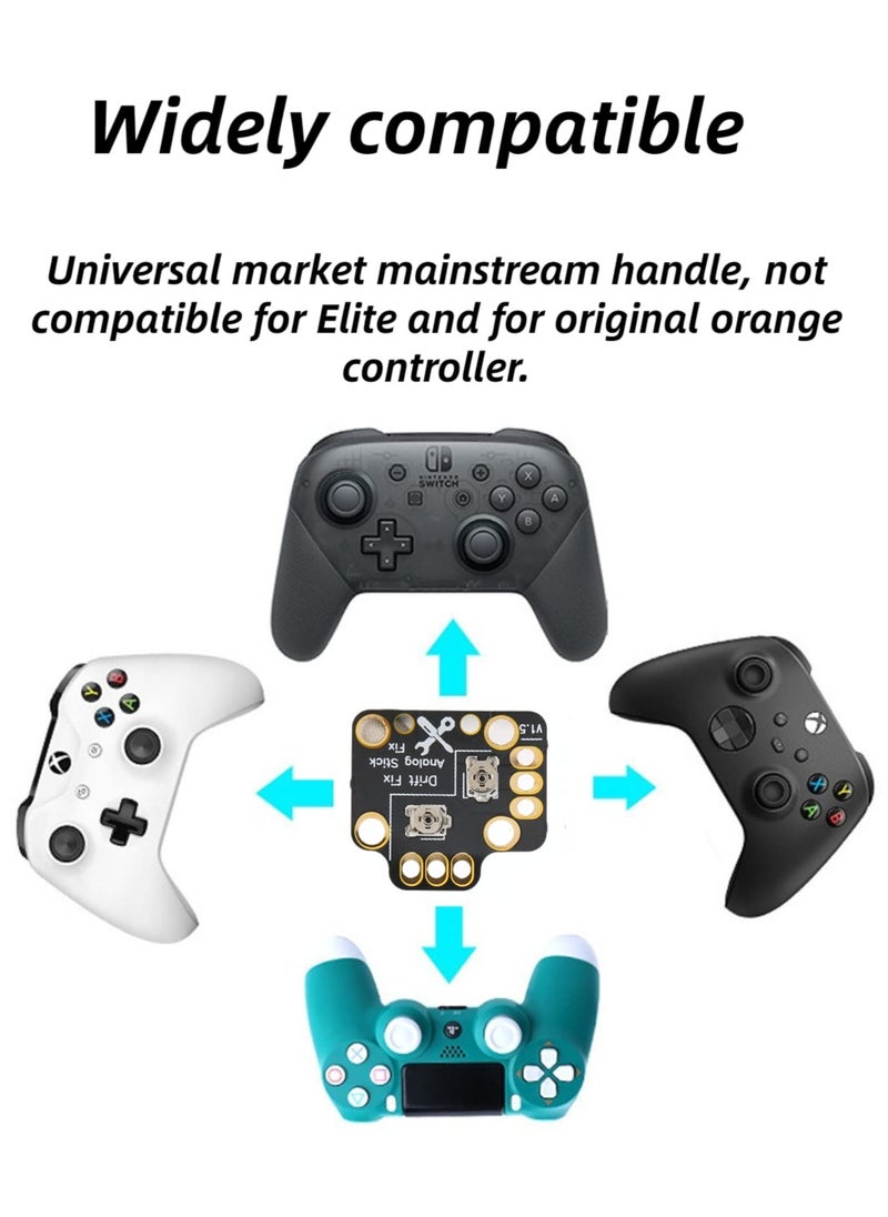 Excefore 10pcs Gamepad Analog Stick Drift Fix Mod, Universal 3D Analog Joystick Drift Fix Mod, Black Easy Using Gamepad Joystick Drift Repair Board, for Game Controllers  - Image 4