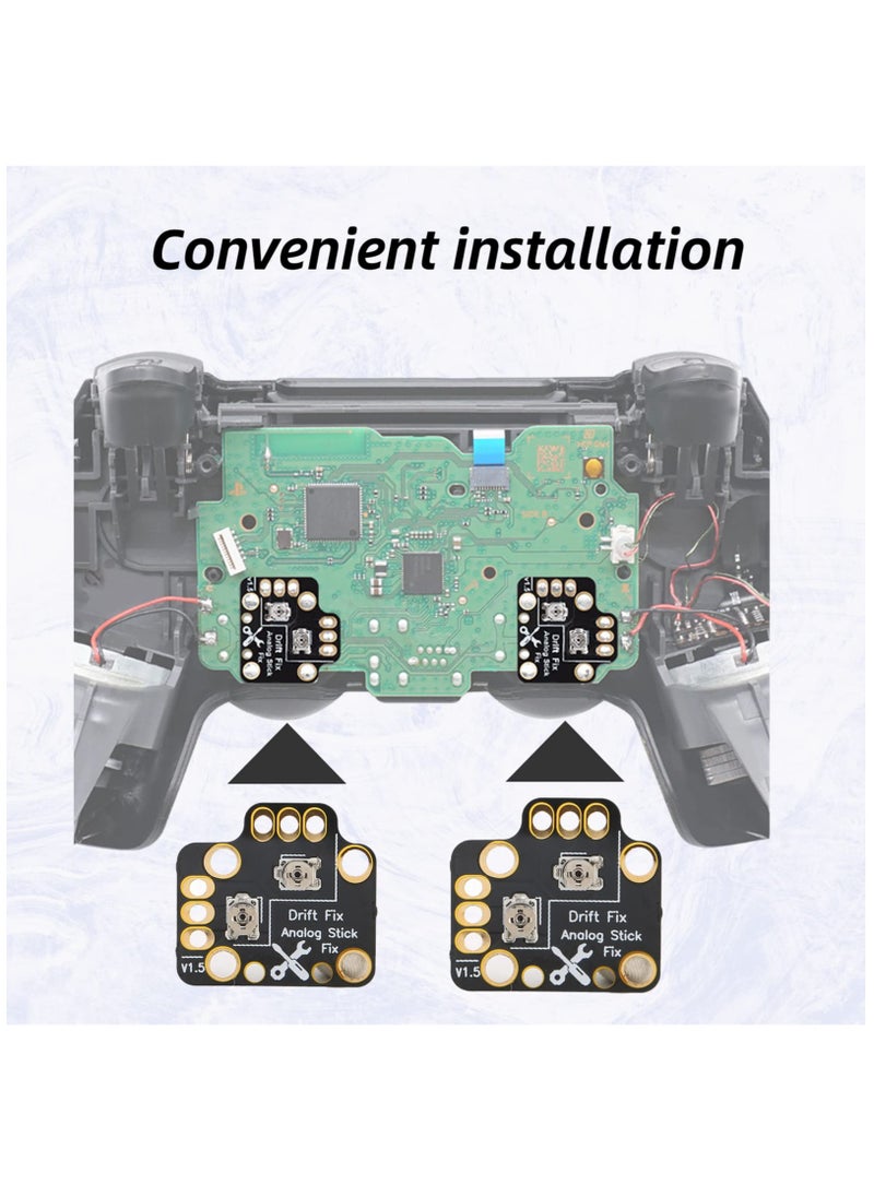 Excefore 10pcs Gamepad Analog Stick Drift Fix Mod, Universal 3D Analog Joystick Drift Fix Mod, Black Easy Using Gamepad Joystick Drift Repair Board, for Game Controllers  - Image 5
